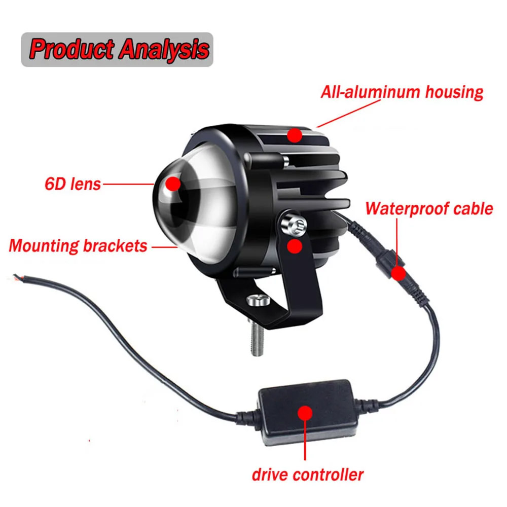 Motorcycle Projector Laser Lig - Universal Motorcycle Led Headlight Projector 评论和价格