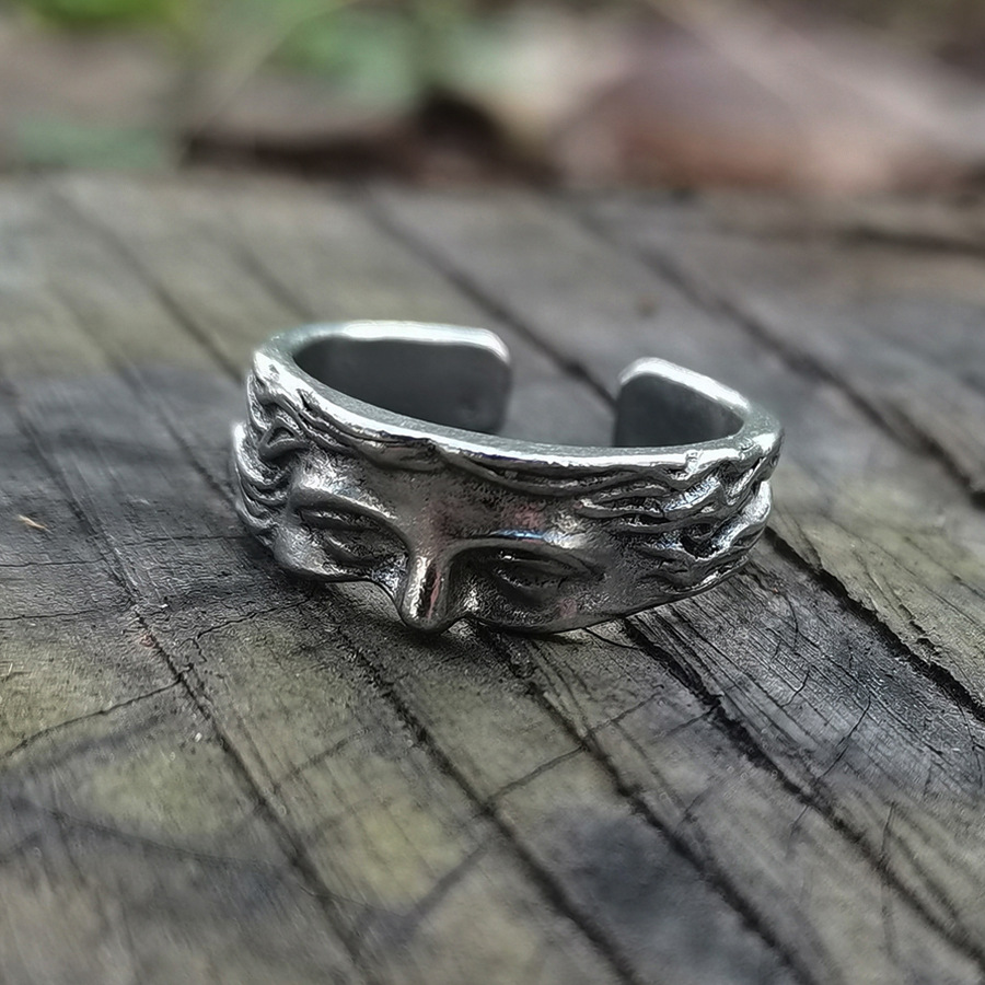 Creative Venus Half Mask Ring  - Vintage Open Face Retro Helmet 评论和价格