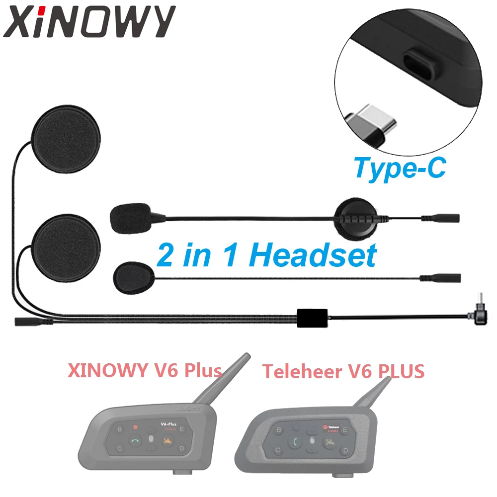 Type-C Earphone Speaker Access - Universal Motorcycle Helmet Intercom Headset 评论和价格