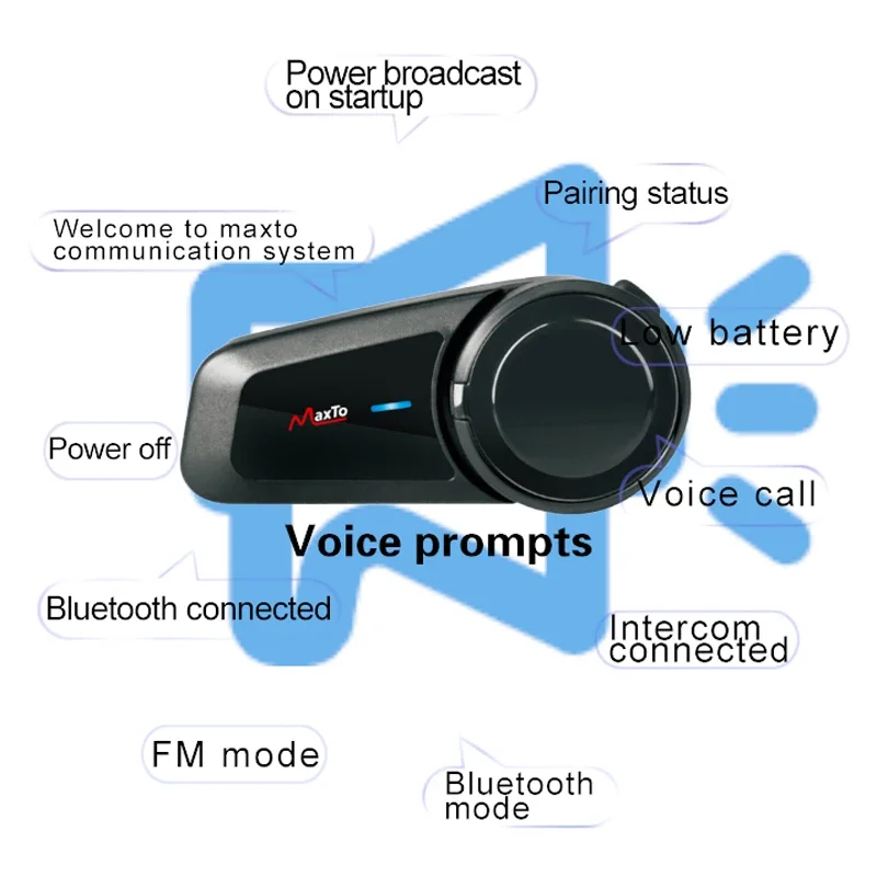 2PCS Maxto M2 Motorcycle Helme - Universal Motorcycle Helmet Intercom Headset 评论和价格