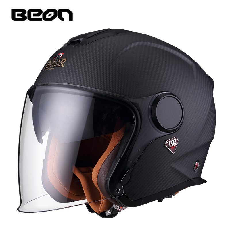 BEON BR23 Carbon Fiber 3/4 Ope - Carbon Fiber Lightweight Motorcycle Helmet 评论和价格