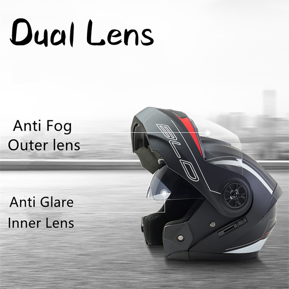 Modular Double Lens Motorcycle - Modular Flip Up Motorcycle Helmet Dot Approved 评论和价格