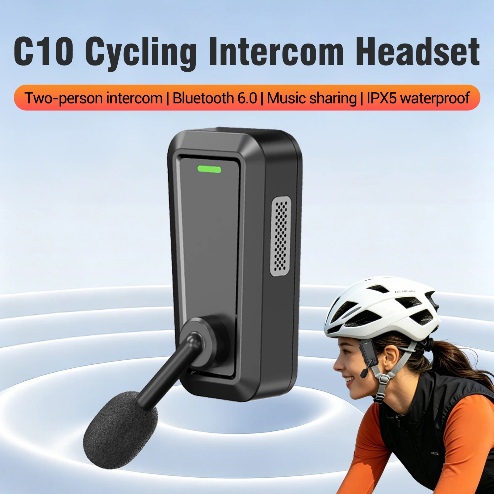 1/2PCS C10 Helmet Intercom Hea - Universal Motorcycle Helmet Intercom Headset 评论和价格