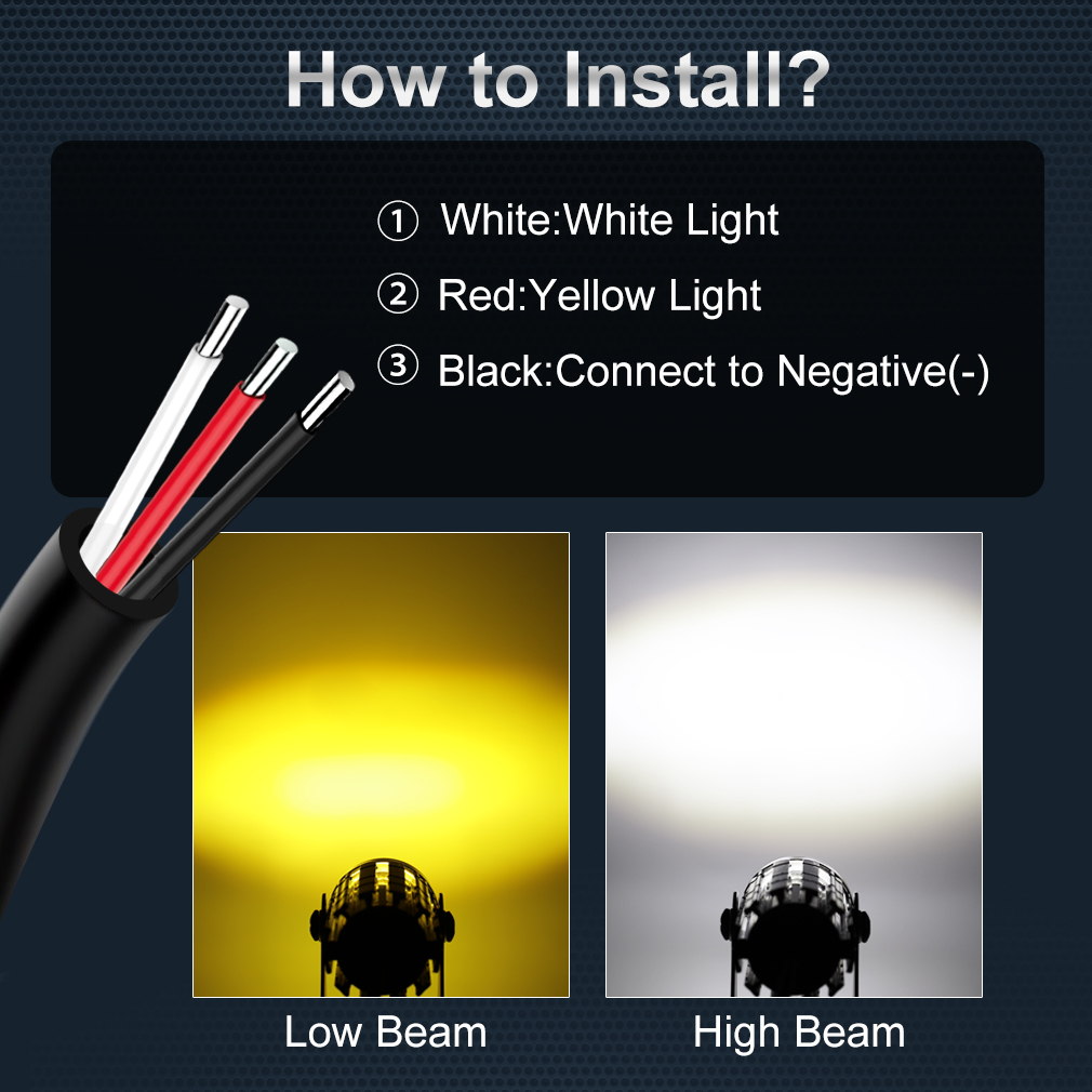 Universal Motorcycle LED Headl - Universal Motorcycle Led Headlight Projector 评论和价格